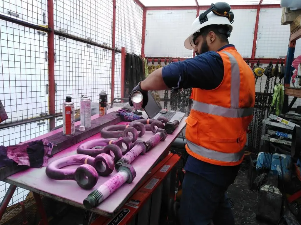 inspección de elementos de izaje